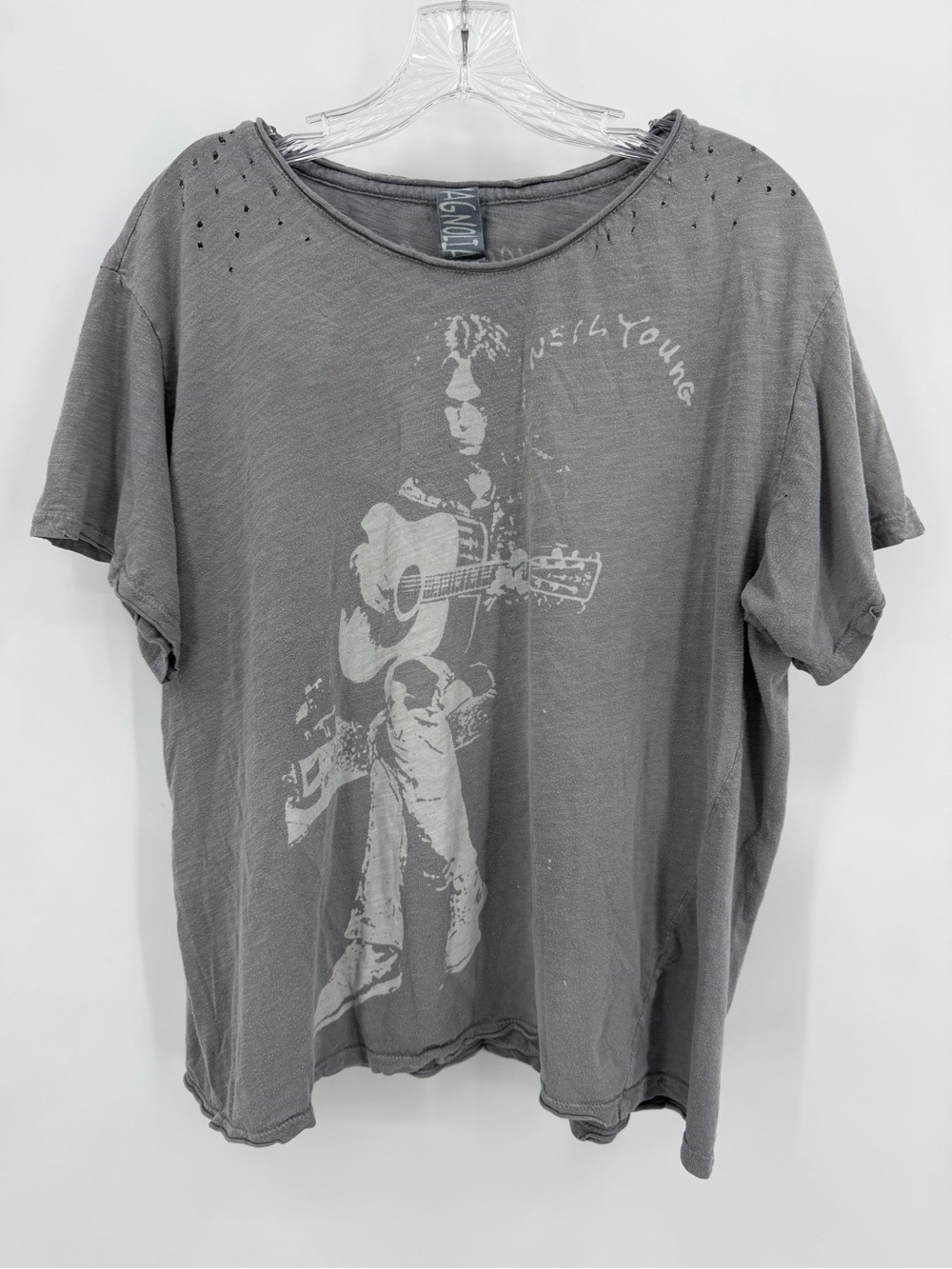 Magnolia Pearl Neil Young Vintage Tee Cotton Topanga Canyon Gray, OS One Size